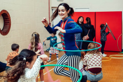 Teaching hula hoop