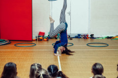 Hula hooping headstand 